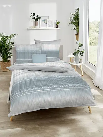 KAEPPEL | Linge de lit en flanelle 70x90cm/140x200cm CHARISMA Graphite | 